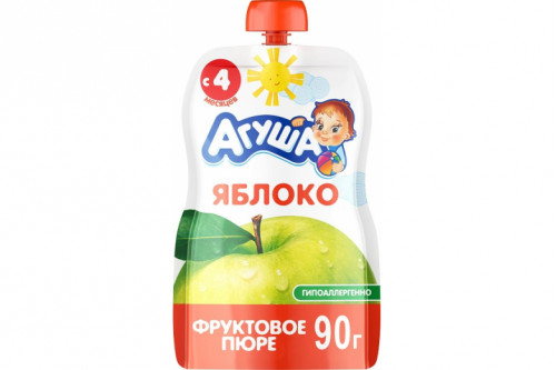 Фруктовое пюре "Агуша" яблоко 90г Фруктовое пюре "Агуша" яблоко 90г