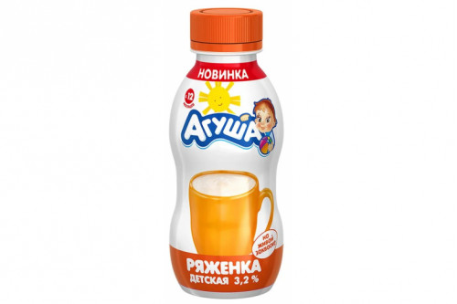 Ряженка "Агуша" 3.2% 180г Ряженка "Агуша" 3.2% 180г