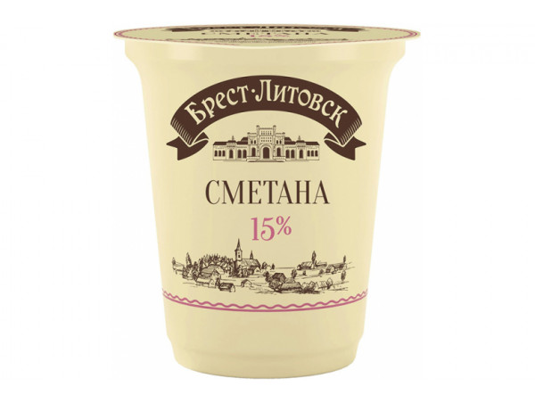 Сметана "Брест-Литовск" 15% 300г