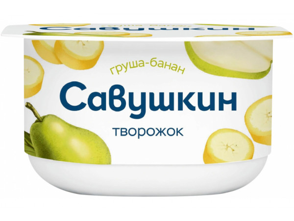 Творожная паста "Савушкин продукт" груша-банан 120г