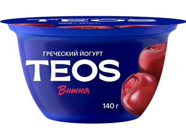 Йогурт греческий Teos "Савушкин продукт" вишня 140г