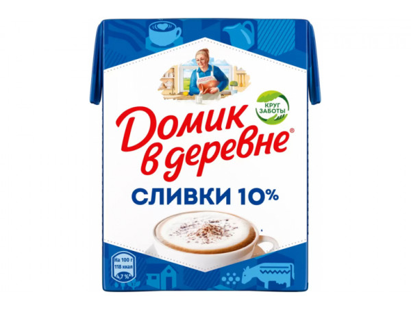 Сливки "Домик в деревне" 10% 200г