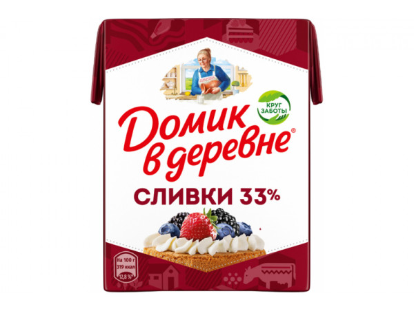 Сливки "Домик в деревне" 33% 200г