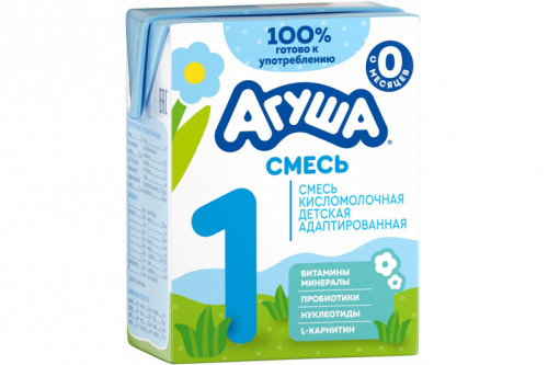Смесь кисломолочная "Агуша 1" 3.2% 204г Смесь кисломолочная "Агуша 1" 3.2% 204г