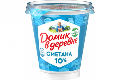 Сметана "Домик в деревне" 10% 300Г