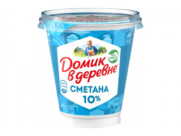 Сметана "Домик в деревне" 10% 300Г