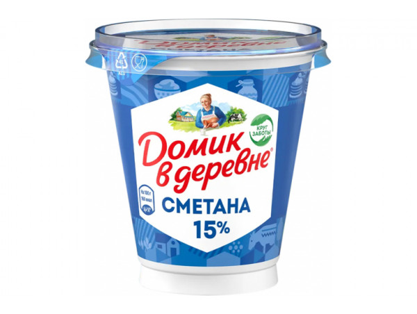 Сметана "Домик в деревне" 15% 300г