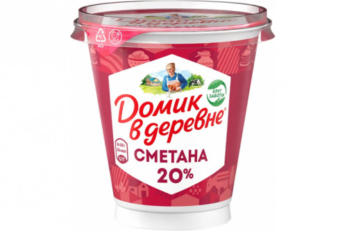 Сметана "Домик в деревне" 20% 300г
