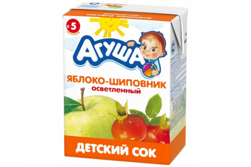 Сок "Агуша" яблоко-шиповник 200г