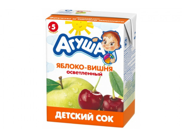 Сок "Агуша" яблоко-вишня 200г
