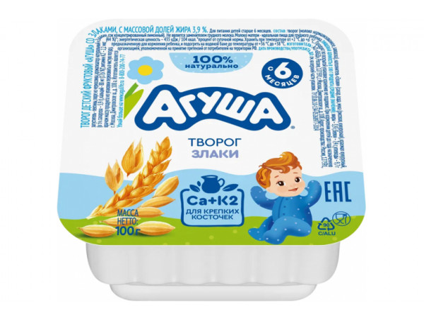 Творог "Агуша" злаки 100г Творог "Агуша" злаки 100г