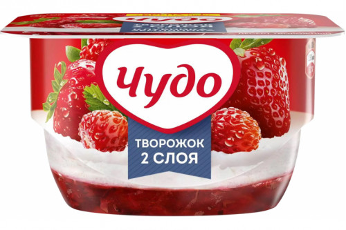 Творожный десерт "Чудо" клубника-земляника 100г