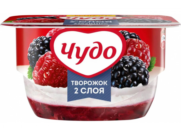 Творожный десерт "Чудо" малина-ежевика 100г