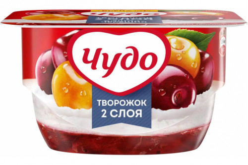 Творожный десерт "Чудо" вишня-черешня 100г