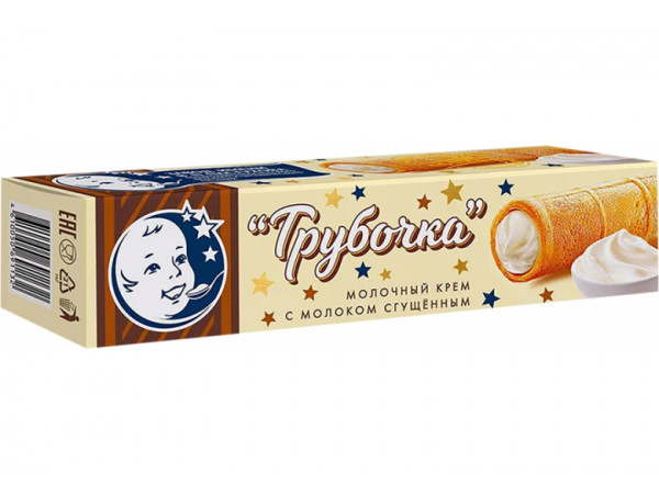 Вафельная трубочка В.П. Пастухова МИНИ 30г 19.5% с молочным кремом