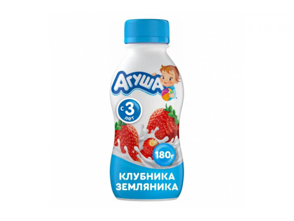 Йогурт "Агуша ЯСАМ" 180г 2.7% клубника-земляника