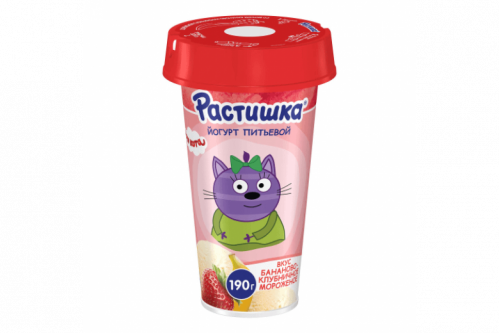 Йогурт питьевой "Растишка" 190г клуб.мороженое-банан Йогурт питьевой "Растишка" 190г клуб.мороженое-банан