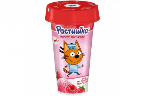 Йогурт питьевой "Растишка" 190г малин.мороженое