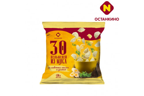 Пельмени со сливочным маслом и зеленью Останкино