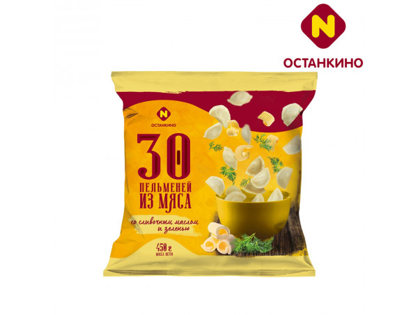Пельмени со сливочным маслом и зеленью Останкино Пельмени со сливочным маслом и зеленью Останкино
