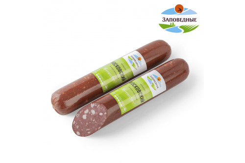 Варёно-копчёная колбаса Сервелат Московский Заповедные продукты