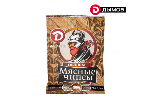 Чипсы мясные из свинины классические сыровяленые Дымов