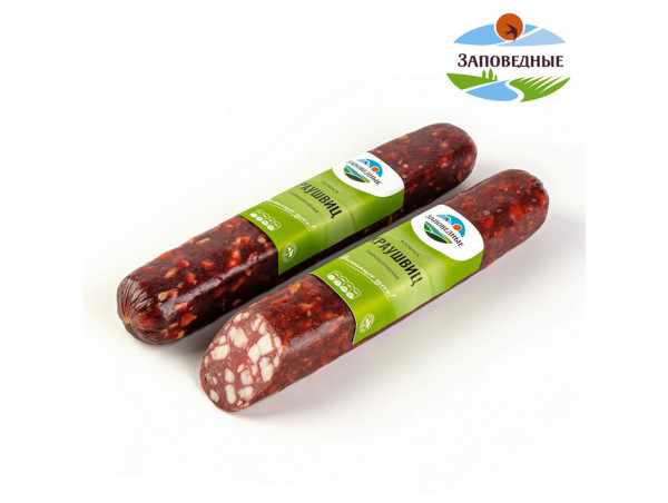 Сырокопчёная колбаса Краушвиц Заповедные продукты