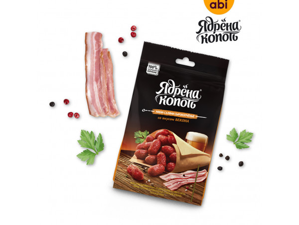 Мини-салями сырокопченые со вкусом бекона Ядрёна копоть