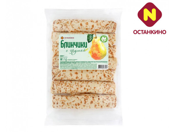 Блинчики круглые с грушей Останкино