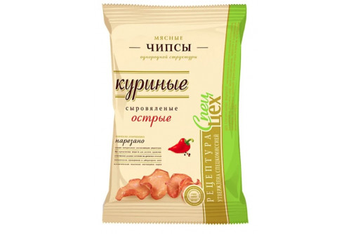 Чипсы мясные "Куриные сыровяленые Острые" шт. Егорьевская КГФ