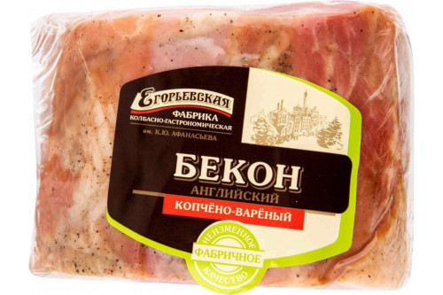 Бекон "Английский" к/в в обсыпке мелк.кус. Бекон "Английский" к/в в обсыпке мелк.кус.
