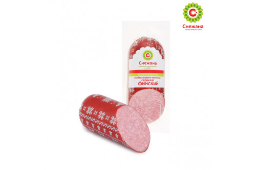 Варено-копченая колбаса Сервелат Финский Снежана